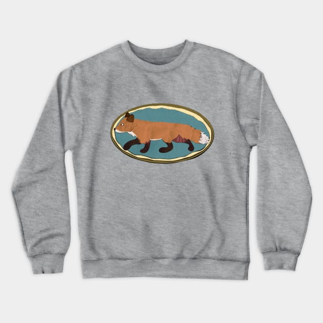 Paper Craft Fox Crewneck Sweatshirt by Black Squirrel CT